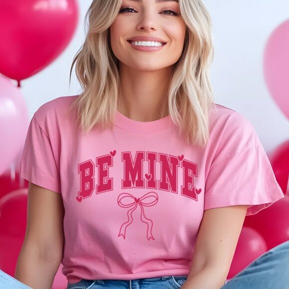 Gildan Tops - Gildan BE MINE Coquette Bow Valentine's Day Love Tee